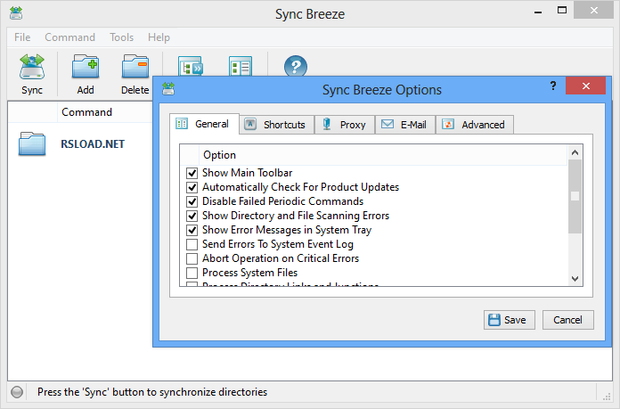 Características de Sync Breeze Pro