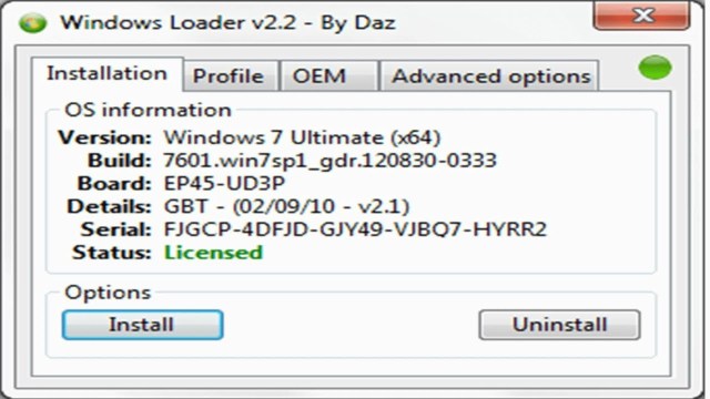 Windows 7 Loader Permanent Activator Versión 2.2.2