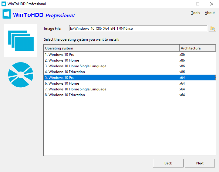 WinToHDD Enterprise 4.0 Instala, reinstala o clona Windows