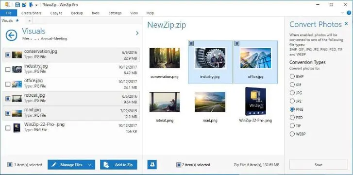 Caracteristicas principales de WinZip Pro 26
